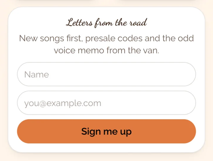 Sign-ups go to the tool you use