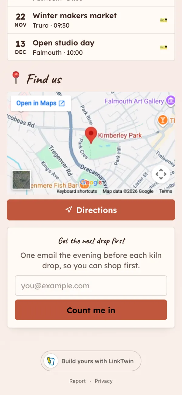 Show people where to find you