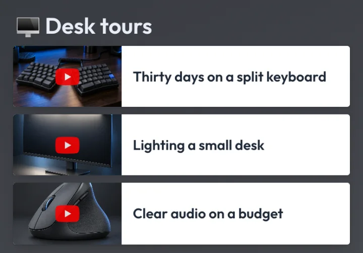 As a grid or a list