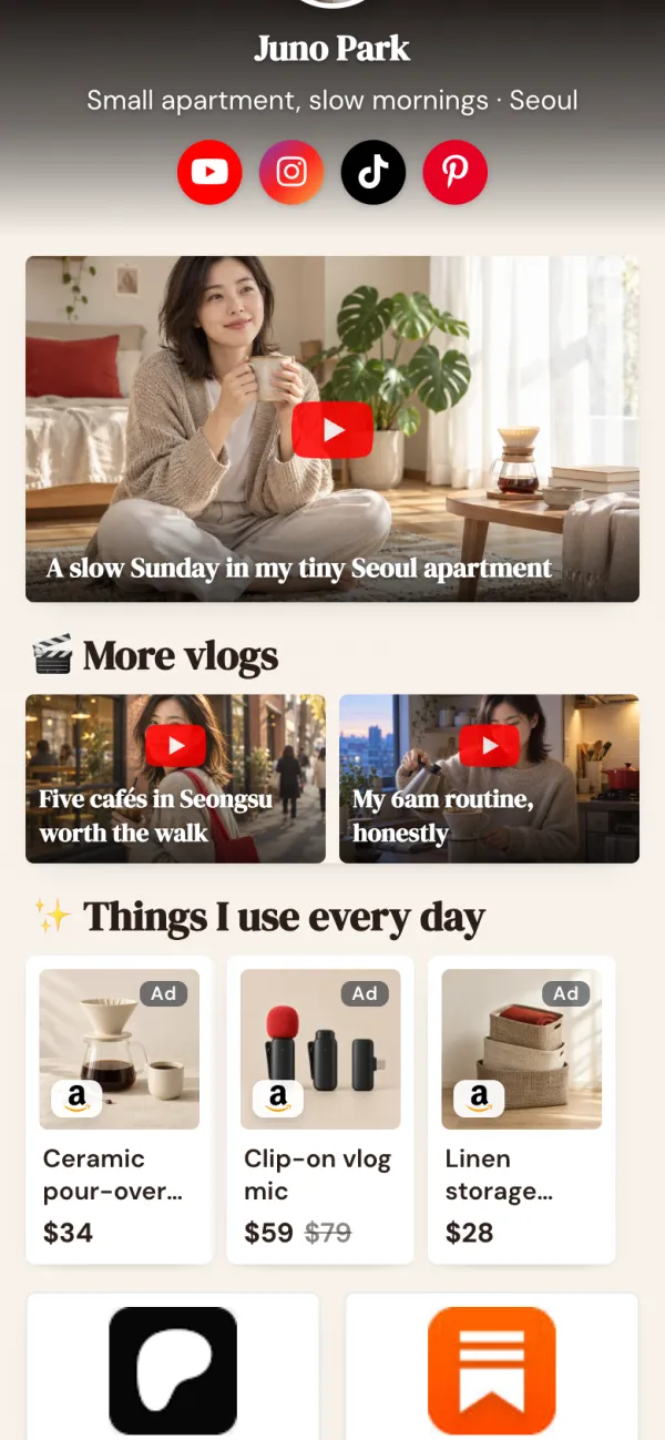 A tap opens the YouTube app