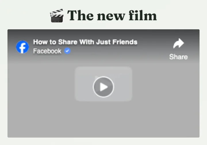 Facebook videos play here too
